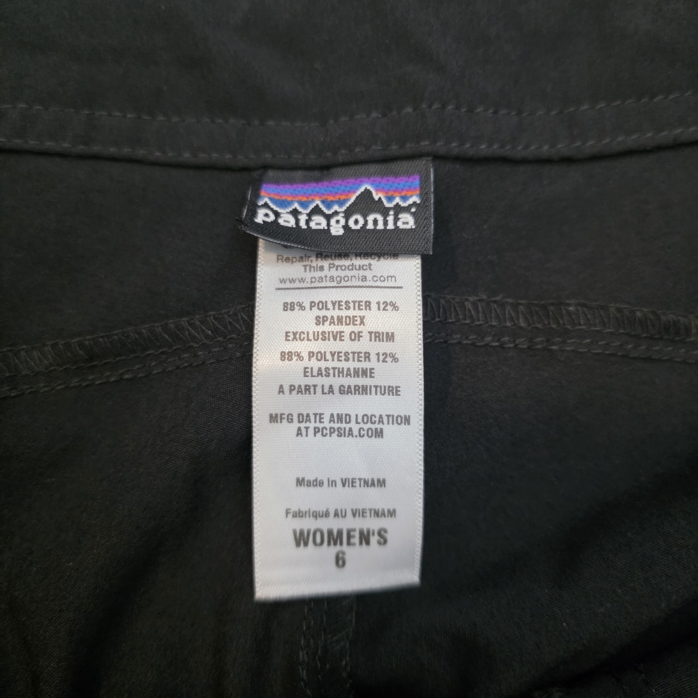 Patagonia Black Capri Pants Women’s Size 8 Lightweight Outdoor Hiking - Picture 7 of 14